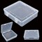 7 Pieces Mixed Sizes Rectangular Empty Mini Clear Plastic Organizer Storage Box Containers with Hinged Lids for Small Items and Other Craft Projects